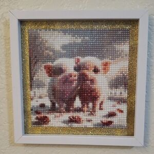 Framed Piglet Diamond Art